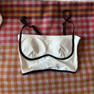 Airbrush Streamlined Bra Tank, size small, black/white, never worn